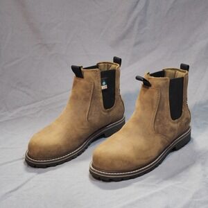 Kodiak Bralorne Womens 7.5 Brown Leather Safety Toe Chelsea Work Boots Composite